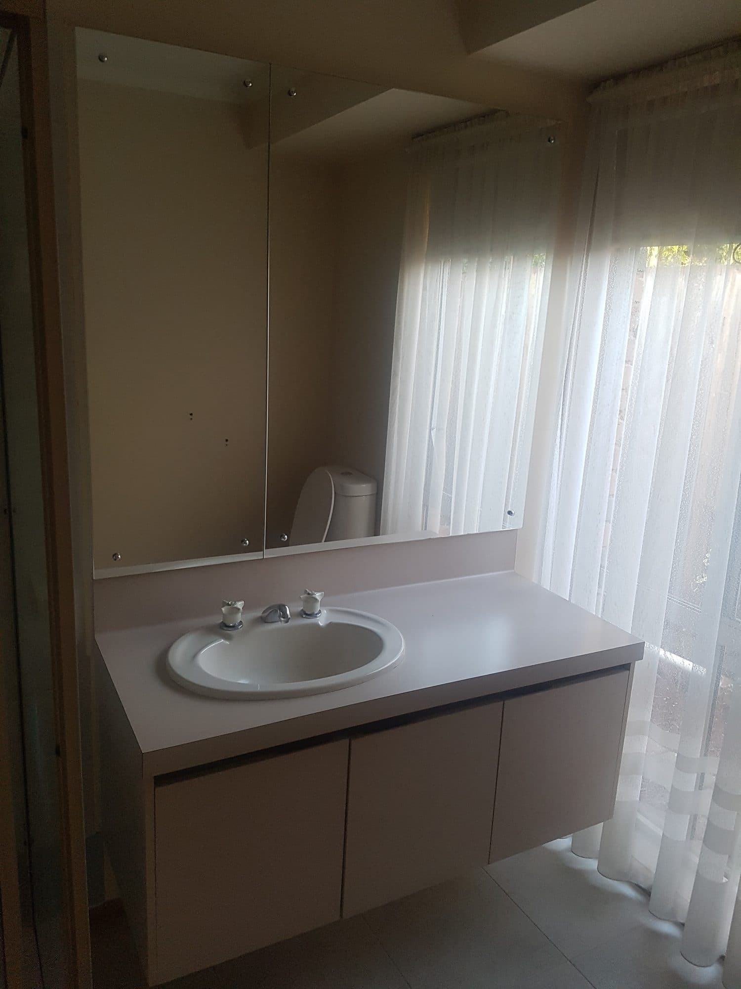 The old vanity and mirror